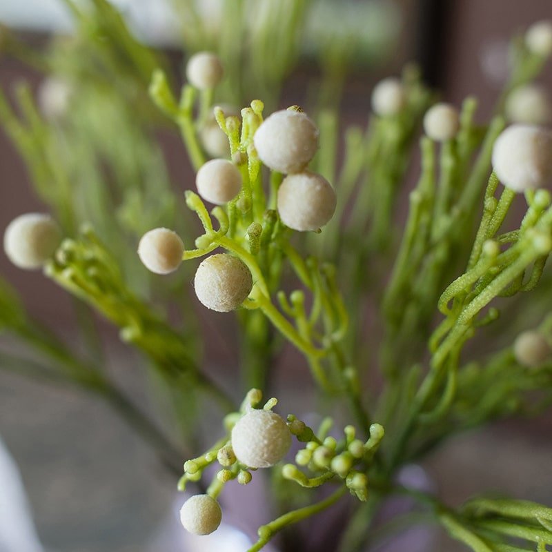 Artificial Berzelia Fruit Stem 24in tall faux berries on green stems RusticReach on Tampa Home & Garden Store
