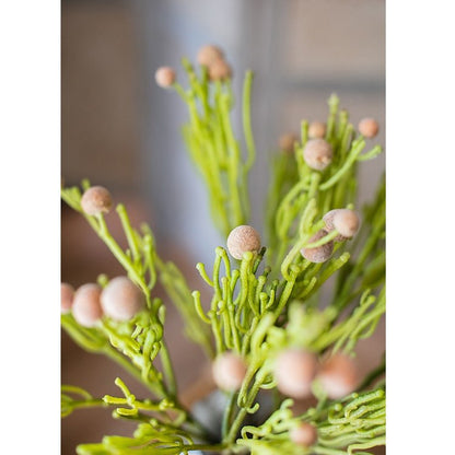 Artificial Berzelia Fruit Stem 24 in Tall Faux by RusticReach lime green stems with pink beads on Tampa Home & Garden Store