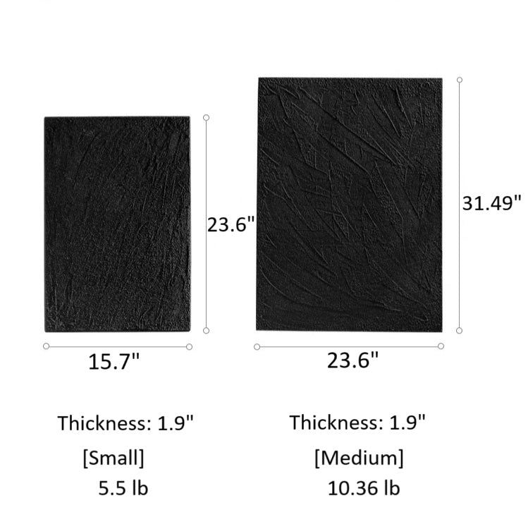 Black Textured Wall Art; 2 panels small 15.7x23.6 in and medium 23.6x31.49 in RusticReach on Tampa Home & Garden Store