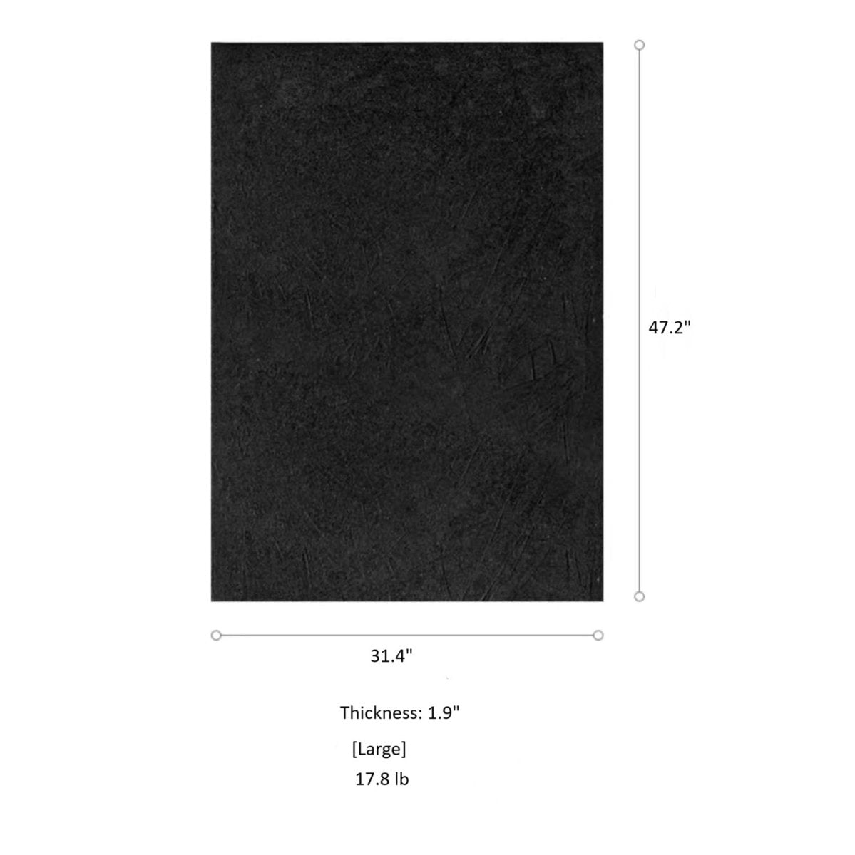 Black textured wall art by RusticReach, 31.4x47.2 in, 1.9 in thick, Large, 17.8 lb on Tampa Home & Garden Store