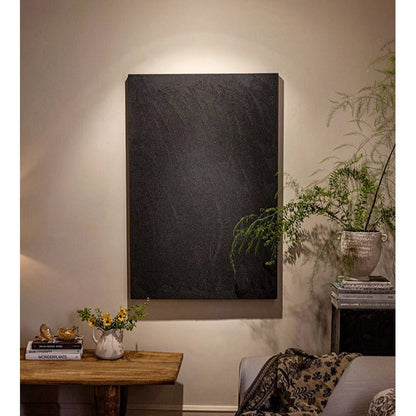 Black Textured Wall Art by RusticReach, vertical slate-panel art on beige wall on Tampa Home & Garden Store