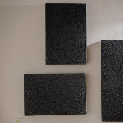 Black Textured Wall Art 3-panel set by RusticReach Visual Artwork on Tampa Home & Garden Store