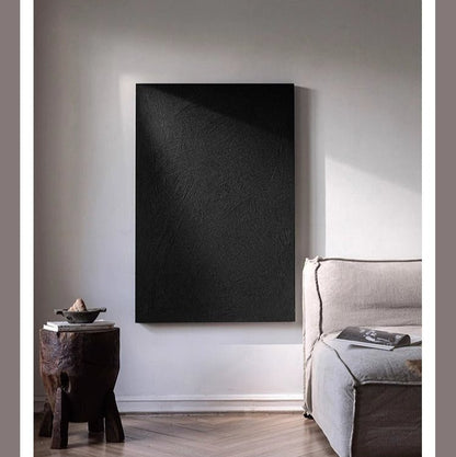 Black Textured Wall Art by RusticReach, rectangular matte-black artwork on white wall on Tampa Home & Garden Store