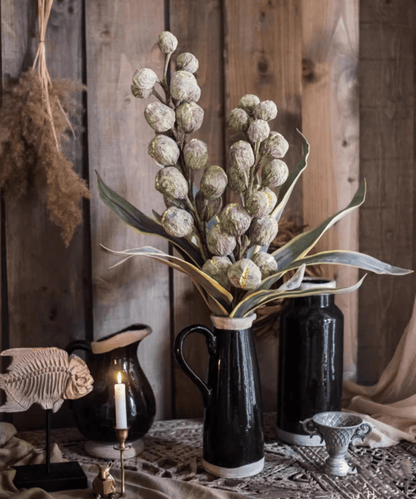 Designer Fruit Bouquet RusticReach in black ceramic pitcher with frosted berry clusters on Tampa Home & Garden Store