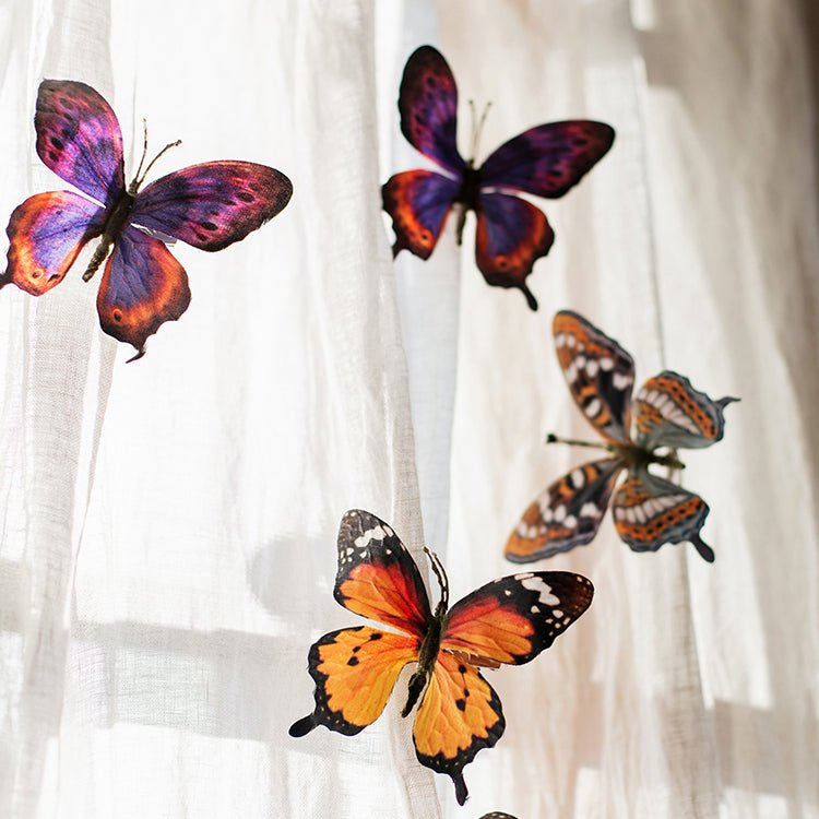 Butterfly clips set of 5 with assorted purple, orange, black designs RusticReach on Tampa Home & Garden Store