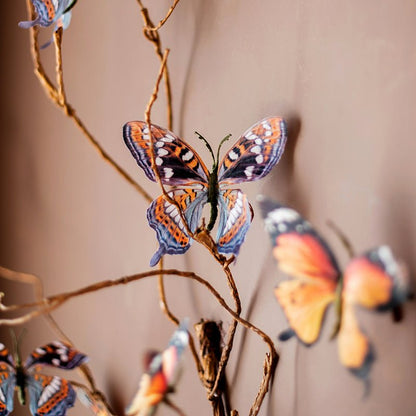Butterfly clips set of 5, RusticReach, colorful orange-blue butterfly shapes on twigs on Tampa Home & Garden Store
