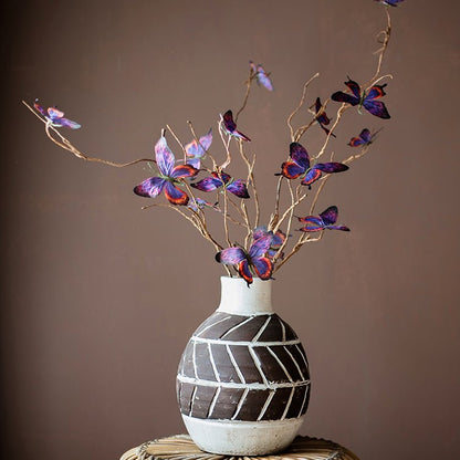 Butterfly Clips set of 5 by RusticReach, purple butterfly charms on twigs in a ceramic vase on Tampa Home & Garden Store