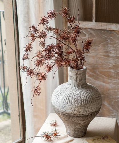 Plastic Cangli Stem 33in tall with brown branches in a textured gray vase on Tampa Home & Garden Store