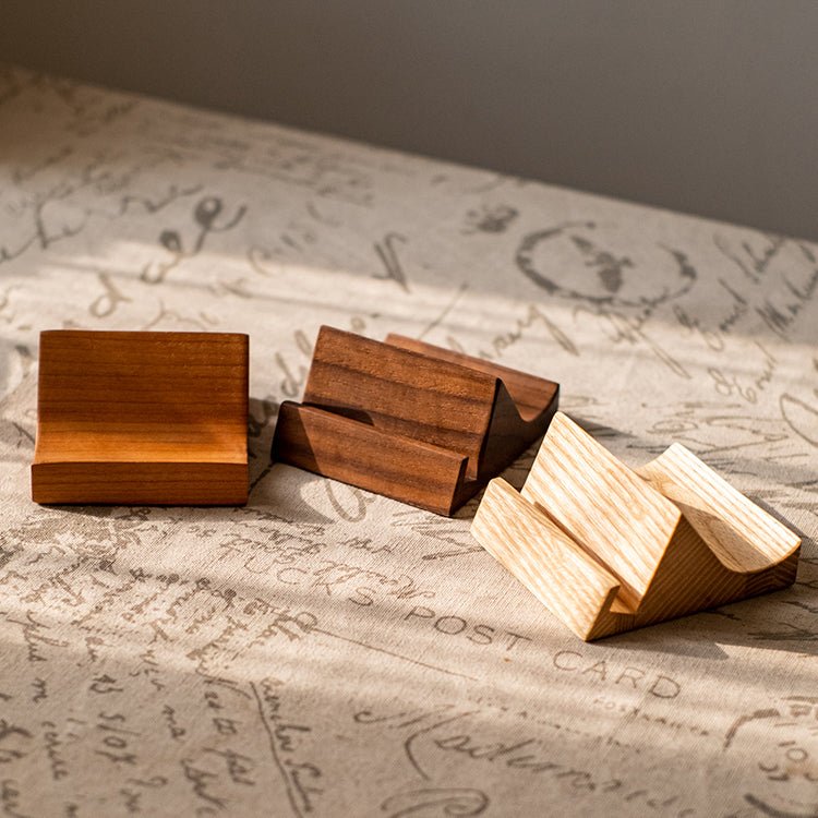 Solid Wood Cellphone Stand set of three by RusticReach in light, medium, dark finishes on Tampa Home & Garden Store