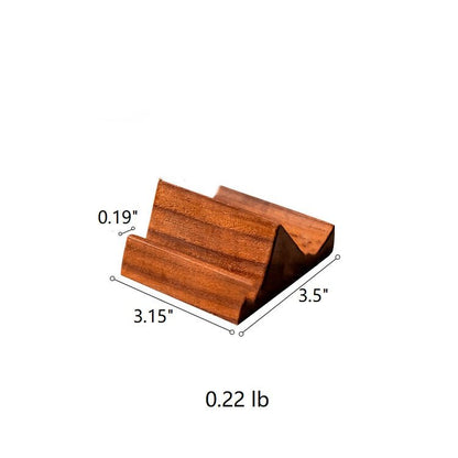 Solid wood cellphone stand RusticReach curved groove brown wood on Tampa Home & Garden Store