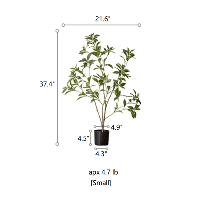 Artificial Japanese Enkianthus Tree Faux by RusticReach in a black pot with green foliage on Tampa Home & Garden Store