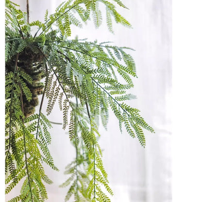Artificial Fern Hanging Ball Decoration RusticReach with green cascading fronds on Tampa Home & Garden Store