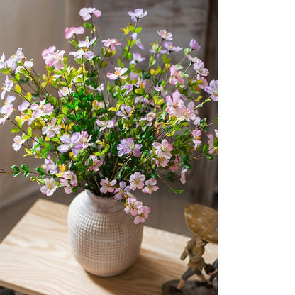Silk faux Gaura flower stem pink or purple, 20 inches tall in a white vase RusticReach on Tampa Home & Garden Store