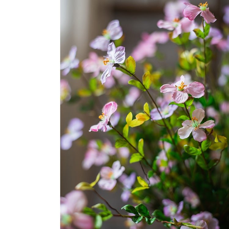 Silk faux Gaura flower stem pink and purple, 20in tall RusticReach on Tampa Home & Garden Store
