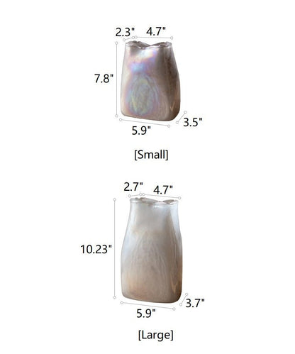 Gradient Color Art Glass Vase by RusticReach; iridescent finish, two vases (small and large) on Tampa Home & Garden Store