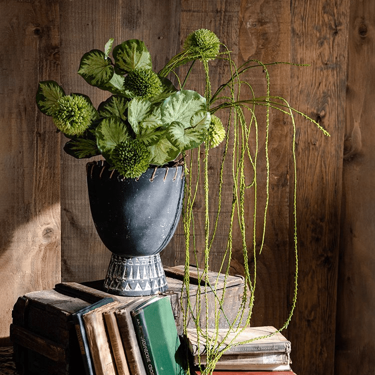 Artificial Vine Hanging Thin Succulent Stem by RusticReach with green leaves in a vase on Tampa Home & Garden Store