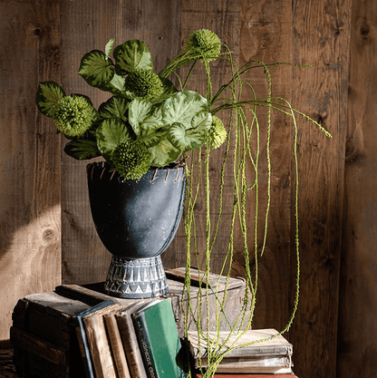 Artificial Vine Hanging Thin Succulent Stem by RusticReach with green leaves in a vase on Tampa Home & Garden Store