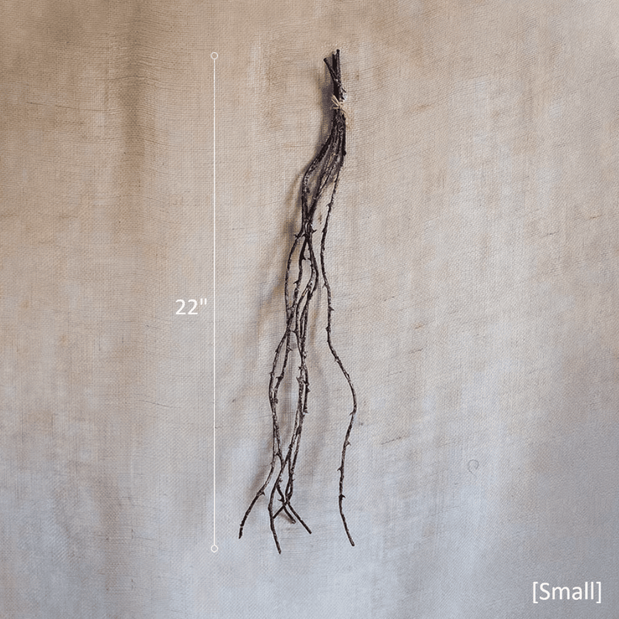 Ikebana Twig Branch artificial non-flowering plant RusticReach, 22in tall, small brown twig on Tampa Home & Garden Store