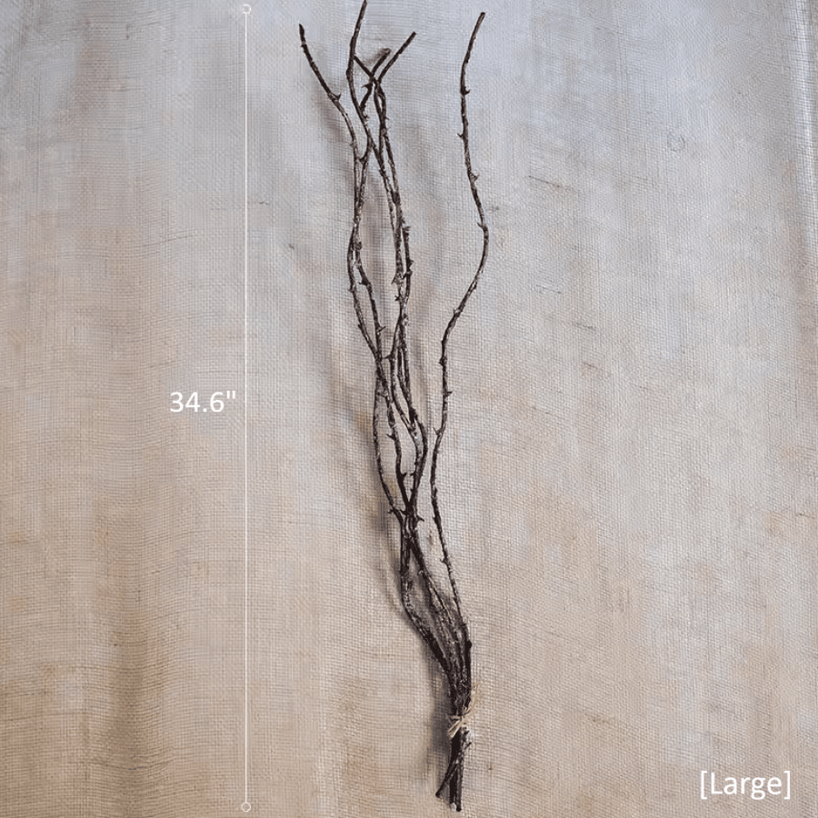 Ikebana Twig Branch RusticReach, large dark brown artificial non-flowering plant, 34.6 in tall on Tampa Home & Garden Store