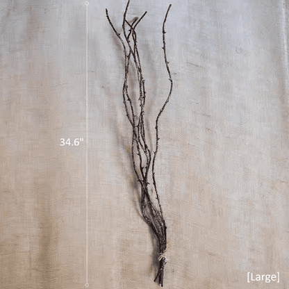 Ikebana Twig Branch RusticReach, large dark brown artificial non-flowering plant, 34.6 in tall on Tampa Home & Garden Store