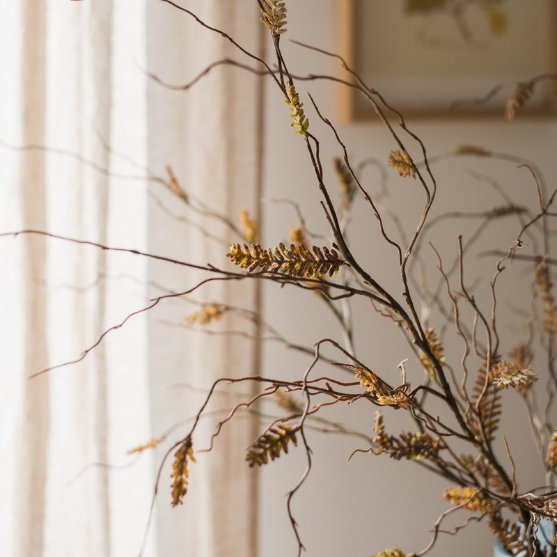 Ling Yu grass stem, 47-inch tall artificial plant by RusticReach twisting branches on Tampa Home & Garden Store