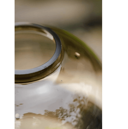 Modern Clear Glass Vase by RusticReach; close-up of smooth circular rim on Tampa Home & Garden Store