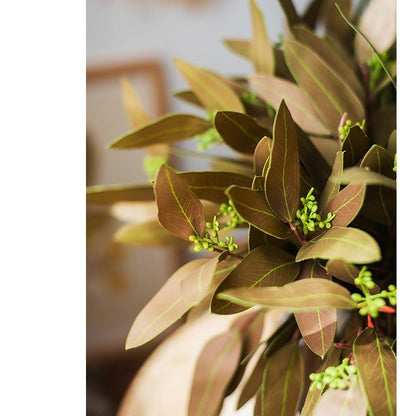 Artificial oval leaf eucalyptus stem bundle, 18in tall, RusticReach faux foliage Garden on Tampa Home & Garden Store