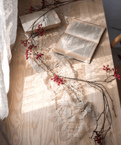 Rustic artificial red berry vine, 63in long, brown twig stems with red berries RusticReach on Tampa Home & Garden Store
