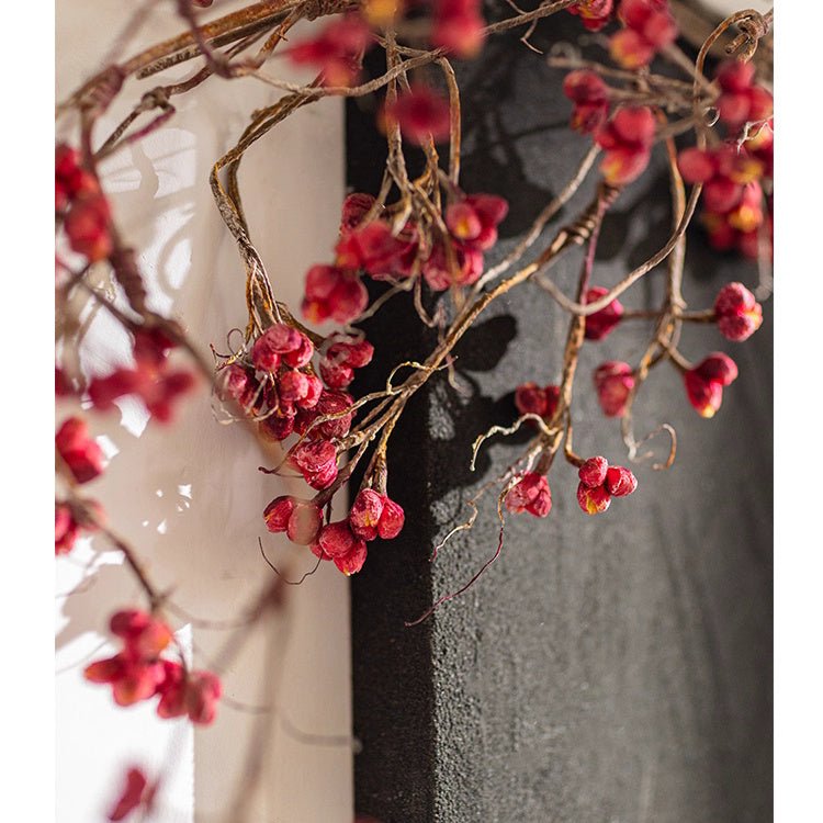 Artificial Red Budded Twig 41.7in tall RusticReach with red bud clusters on brown twigs on Tampa Home & Garden Store