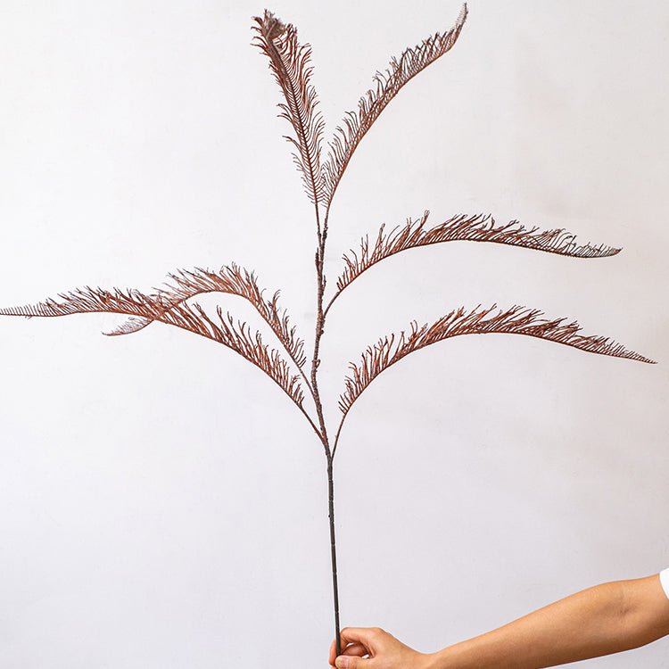 Tall artificial fern leaf stem 48in faux RusticReach brown fronds on Tampa Home & Garden Store