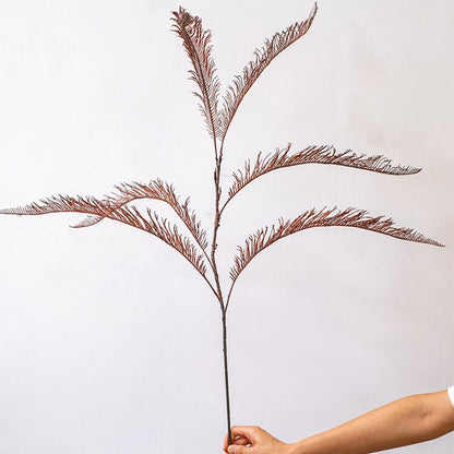 Tall artificial fern leaf stem 48in faux RusticReach brown fronds on Tampa Home & Garden Store