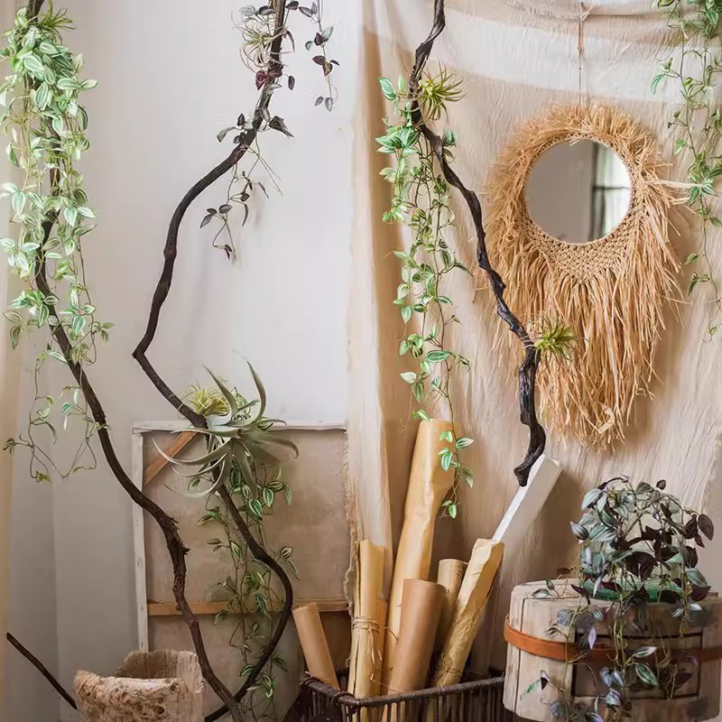 RusticReach artificial small leaf vine, 40in, green faux hanging decor on Tampa Home & Garden Store