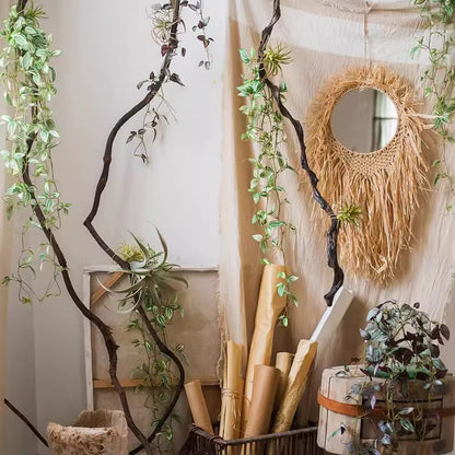 RusticReach artificial small leaf vine, 40in, green faux hanging decor on Tampa Home & Garden Store
