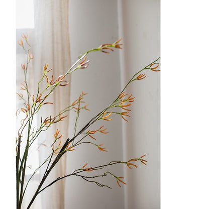 Artificial Japanese Zen sedge stem, 51.9 in tall, RusticReach, green stems with orange tips on Tampa Home & Garden Store