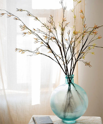 Artificial Japanese Zen style sedge faux stems in a glass vase, 51.9 in tall, RusticReach on Tampa Home & Garden Store