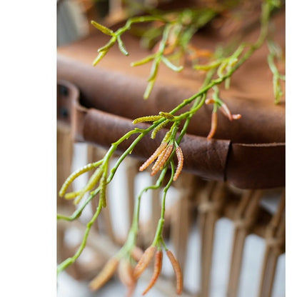 Artificial Japanese Zen Style Sedge stem, green with brown seed heads, 51.9" tall, RusticReach on Tampa Home & Garden Store
