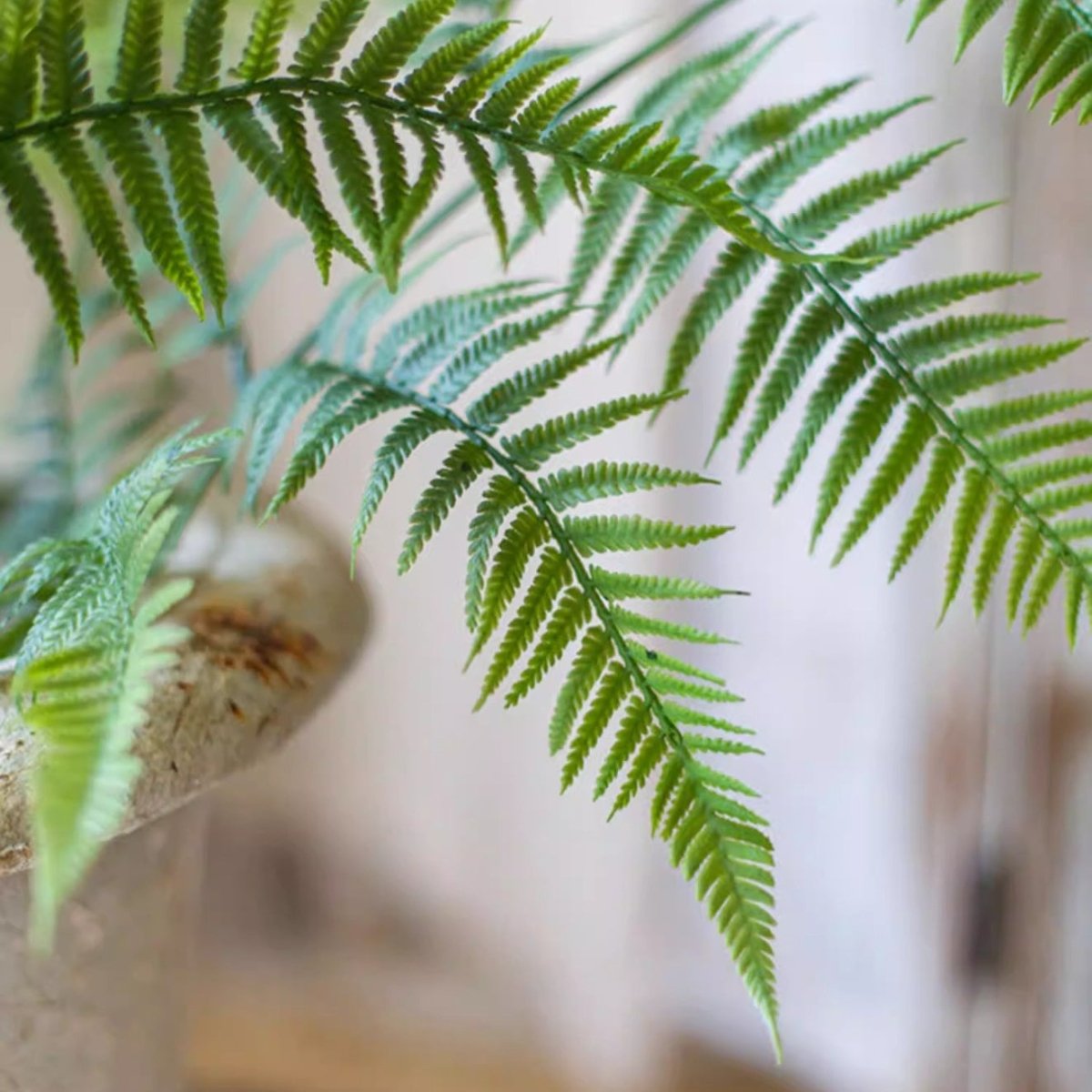 Artificial tall fern leaf stem with vibrant green fronds for indoor decor on Tampa Home & Garden Store