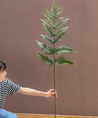 Artificial Tall Fern Leaf Stem by RusticReach, tall green fern with layered fronds on stem on Tampa Home & Garden Store
