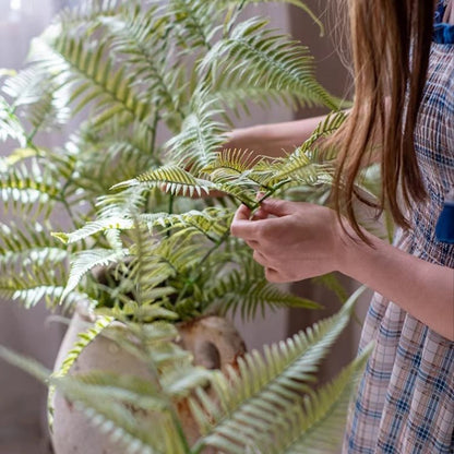 Artificial Tall Fern Leaf Stem by RusticReach; lush green fern fronds arranged in a pot on Tampa Home & Garden Store