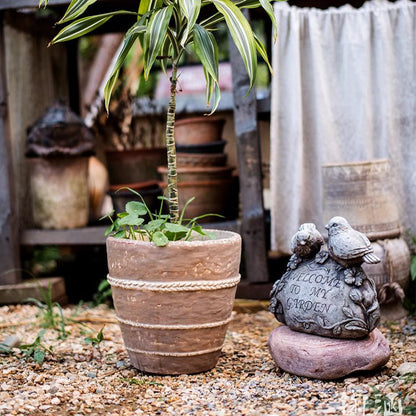Tasha Red Terracotta Planter by RusticReach for outdoor garden display on Tampa Home & Garden Store