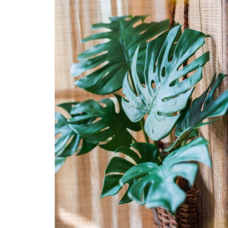 Artificial Turtle Leaf Stem Bunch green faux Real Touch leaves by RusticReach, non-flowering plant on Tampa Home & Garden Store