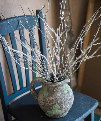 Whitewashed Twig Branch 22in Tall in weathered ceramic vase RusticReach artificial plant on Tampa Home & Garden Store