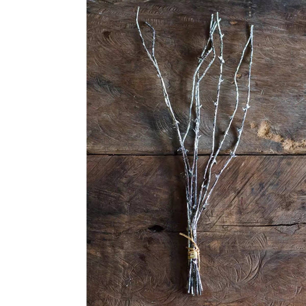 Whitewashed twig branches bundle, 22 inches tall, RusticReach artificial non-flowering plant on Tampa Home & Garden Store