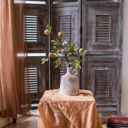 Wild Garden Faux Fig Stem 35.4 in tall artificial flora in a ceramic vase with green leaves on Tampa Home & Garden Store