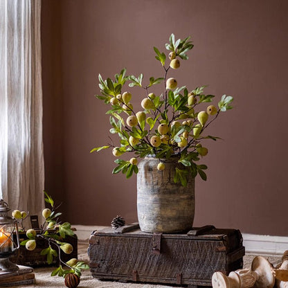 Wild Garden Faux Fig Stem 35.4 Tall artificial flora in a rustic gray vase by RusticReach on Tampa Home & Garden Store