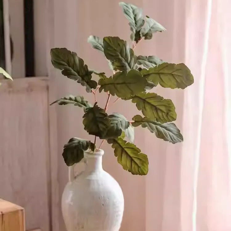 Wild Garden Greenery Stem 36in tall artificial non-flowering plant with green leaves in vase RusticReach on Tampa Home & Garden Store