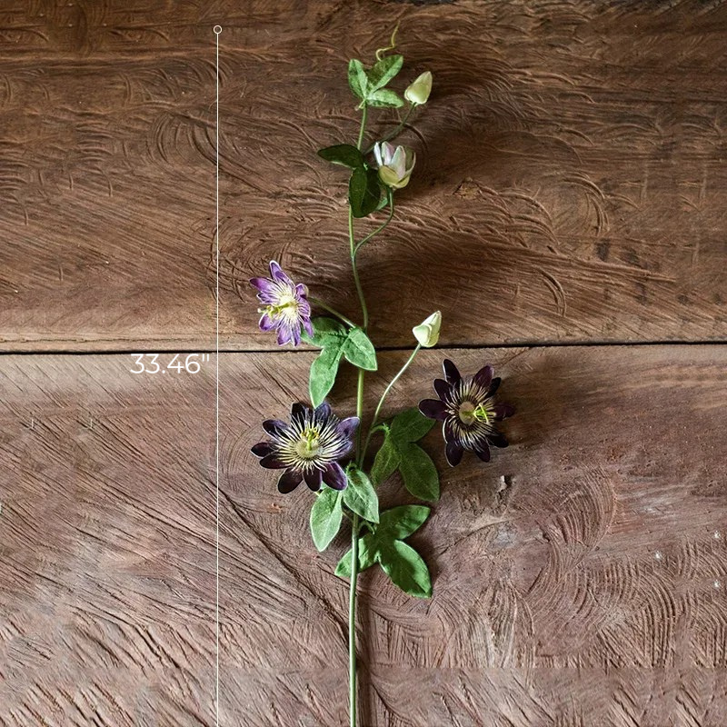 Wildflower Vine Stem 33in artificial plant with purple blossoms and green leaves RusticReach on Tampa Home & Garden Store