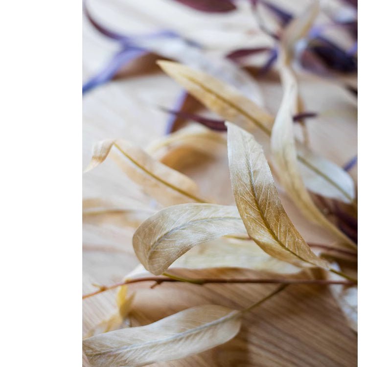 Whispers of Autumn Eucalyptus Stem 33-inch beige leaves RusticReach artificial plant on Tampa Home & Garden Store