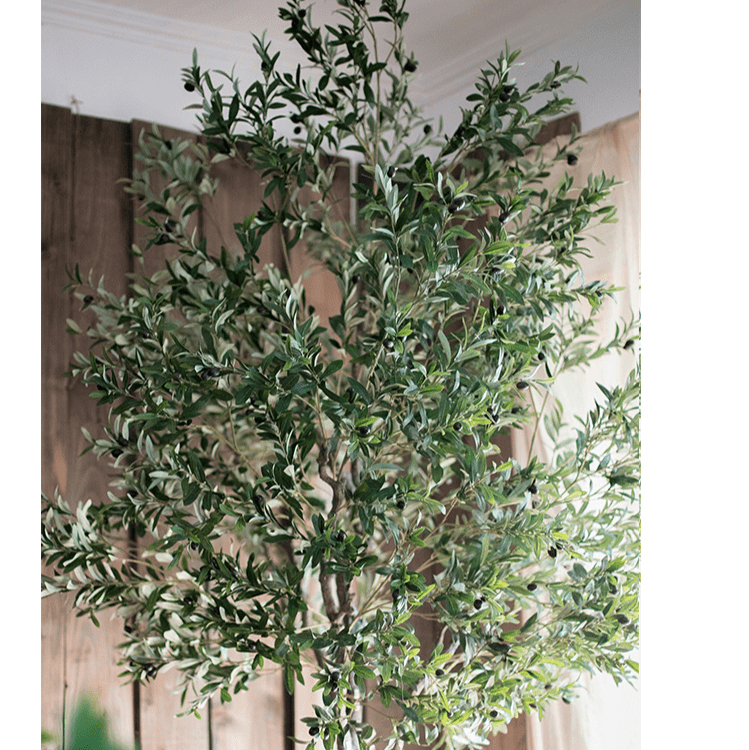 Extra Large Olive Tree 118 inches tall RusticReach artificial tree with olive-green leaves on Tampa Home & Garden Store
