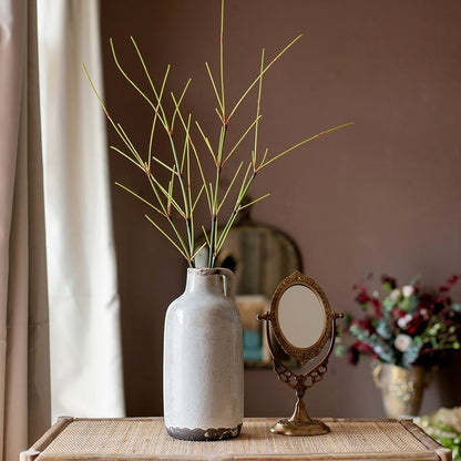 Artificial Zen style bamboo stem in a gray ceramic vase, RusticReach, 30 inches tall on Tampa Home & Garden Store